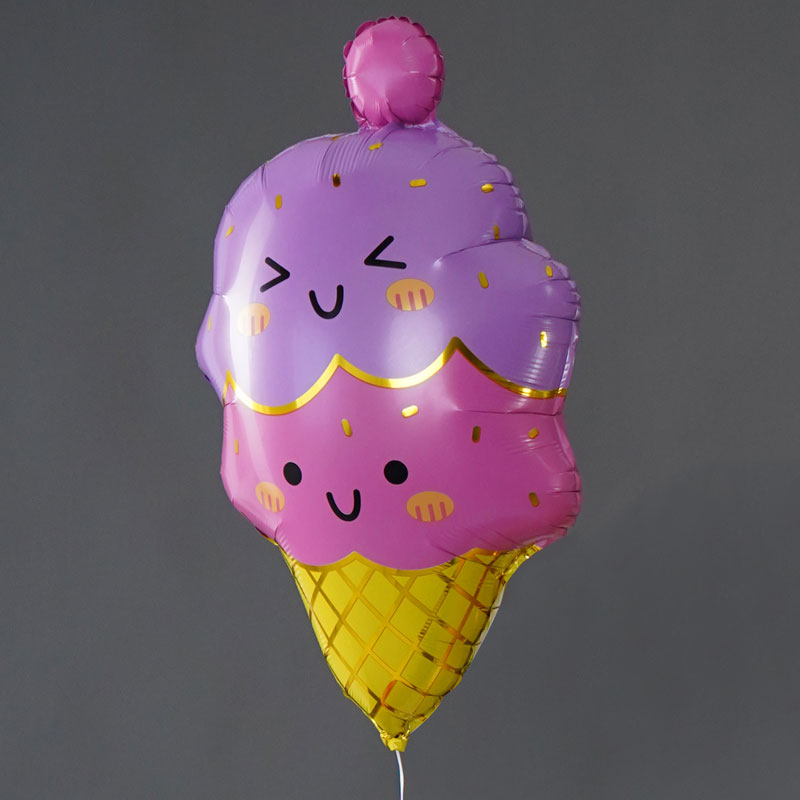 Шар 27 см. Шар мороженое фольга. Шар фигура мороженое. Фигурка мороженое. Мороженое в фигурках фруктов.